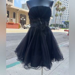 black layered dress perfect for going to a special occasion